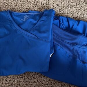 Cherokee Infinity Blue Women's Scrub Set
